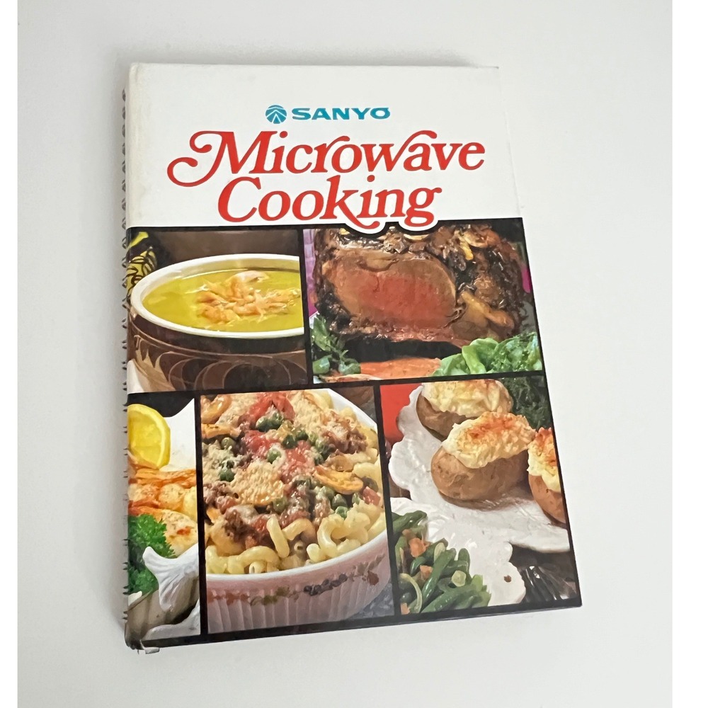 Vintage Sanyo Microwave Cooking Spiral Bound Cookbook‎ Retro Recipes
